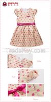 cute girls latest dress designs with bow waist tie factory high qualit