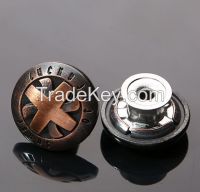 Fancy New Design Metal Fabric Button For Jeans