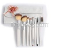 Make-up Brush Set With Pouch Pink Color