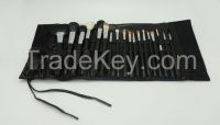Cosmetic Brush Set Black Carrying Pouch
