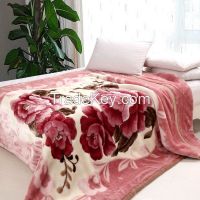 solid mixed flannel fleece blanket