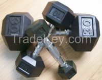 Manufacturer Rubber Coated Hex Dumbbell