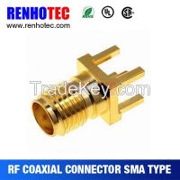 SMA type Female Straight pcb Mount Connector 