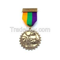 FOOD ANTIQUE GOLD POLISHED MEDAL