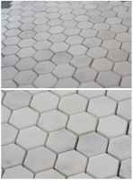 Carrara White MosaicTile White marble mosaic; hexagon polished 