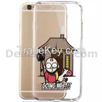 Luoya Cartoon Going West Series TPU Back Transparent Case for iPhone 6