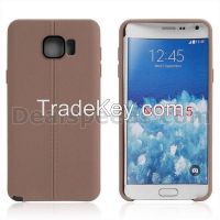 Double Line Leather Texture TPU Case for Note 5 N9200 Samsung Galaxy