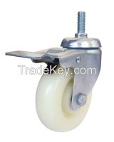 55 series Middle duty white nylon caster/casters, universal wheel, equipment wheel, medical wheel, trolley wheel