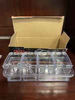 &amp;quot;Crystal&amp;quot; Clear Condiment Box / 4 Piece Seasoning Rack Spice Pots Box Storage