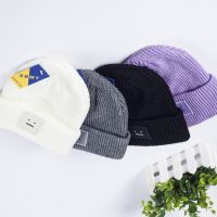 Custom Slouchy Winter Knitted Beanie Hat For Men Women