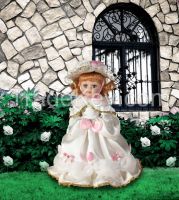 6.5 " Pink Princess Porcelain Doll, Toy, Gift, Decorate