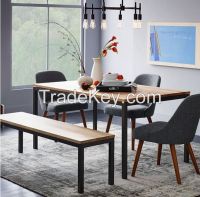 Durable French Design Square Rustic Dining Table in Soild Wood 