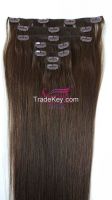 Brazilian Hair Weft Human Hair Remy HairClip in Hair Extensions