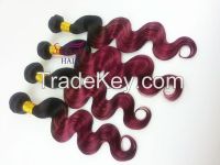 Brazilian Hair Weft Human Hair Remy Hair   1B 99J