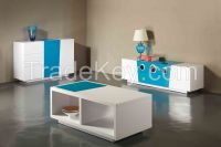 modern design cabinet, coffee table and TV stand