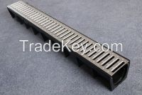 plastic drainage channel with stainless steel grating