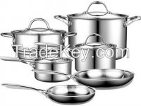 Polished Aluminium Cookware Set