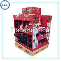 Promotional supermarket pallet paper carton display rack