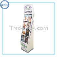 POP flooring cardboard paper display book stand