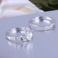 925 Silver Sterling rings set for women and men with top quality AAA CZ