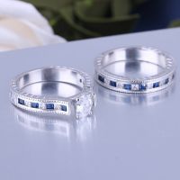 925 Silver Sterling Ring Set For Women  Wedding Rings With Sapphire