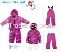 New design 2015 kids winter sports one piece waterproof snow children kids ski suits 