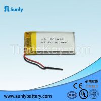 2016 hot sales rechargeable 3.7V 300mAh lithium polymer battery for Speaker From China