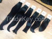 Straight hair machine weft Vietnam hair virgin hair 100% human hair extensions 100% remy hair