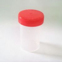 Urine Container 60 mL - Sterile - Red Cap