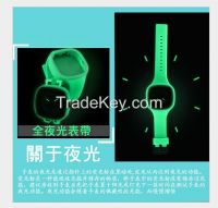 new wholesale luminous waterproof silicone watch