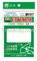 Fame MR1017 Removable and Clear Peeling Self-Adhesive Labels