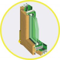 Aluminium And Wood Combined  Window And