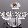 2016 New Design clear Jewelry Display Stand 3 acrylic Trays wholesale