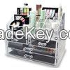 Clear Acrylic tier acrylic makeup organizer cosmetic Box Storage