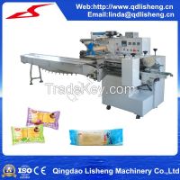 PLC control Automatic snacks/biscuit packing machine with High quality