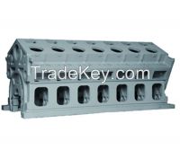 Lareg marine diesel engine block