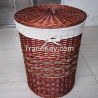 Wicker laundry basket