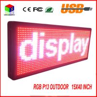 40"(L) x 15"(H) FULL COLOR RGB Programmable Led Sign with Scrolling Message Display for P13  FULLY   Outdoor  use led display