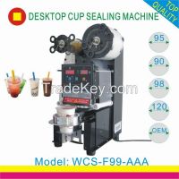 CE approved plastic cup sealing machine for bubble tea on sale