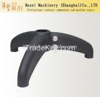 Reinforced nylon door hinges for packing machine
