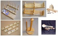 wooden parts: clothes racks, furniture handles and knobs, combs