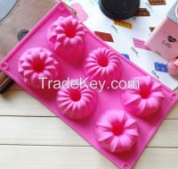 silicone hollow doughnut cake molds