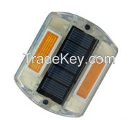 Road safety flashing light plastic solar road stud