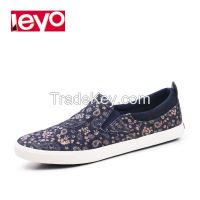 LEYO 2016 men casual shoes slip-on sneaker high fashion floral print