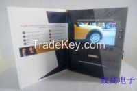 7inch LCD Vedio Advertising Card/Promotional Brochure/Greeting Card/Wedding Invitation Card