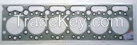 cylinder head, cylinder block, cylinder gasket, cylinder liner, connecting rod, crankshaft, camshaft, oil pan, flywheel