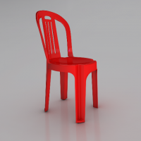 Plastic large 4- bar chair F168 Red