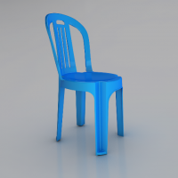 Plastic large 4- bar chair F168  blue