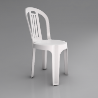 Plastic large 4- bar chair F168 white