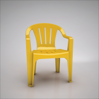 Plastic Armchair F1204 Yellow